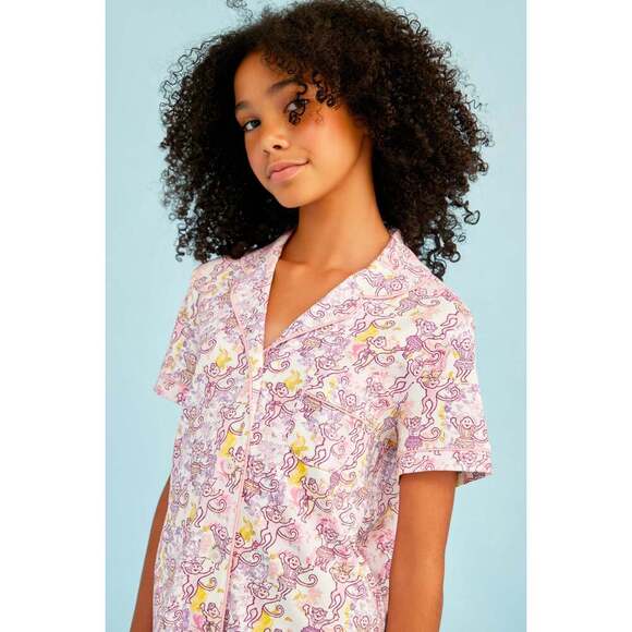 Roller Rabbit Love Shack Fancy Preppy Patchwork Polo Pajamas Size XS - Picture 2 of 16